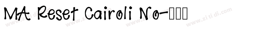 MA Reset Cairoli No字体转换